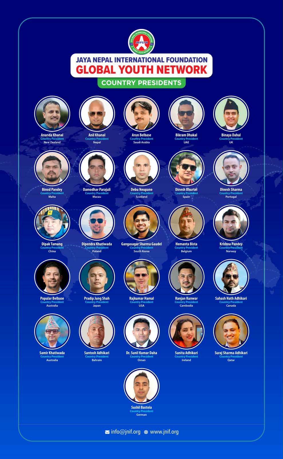 फाउन्डेशनको ग्लोबल युथ नेटवर्क २६ देशमा