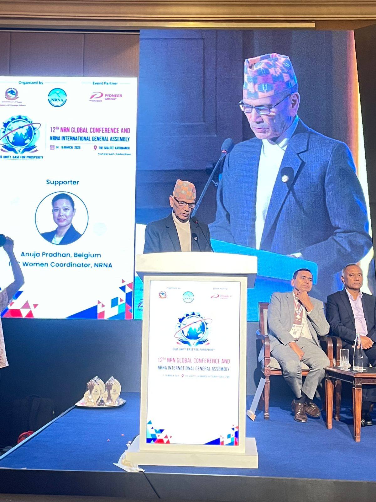 नेपालको समृद्धिमा सघाउन एनआरएनलाई परराष्ट्रमन्त्री शर्माको  आह्वान