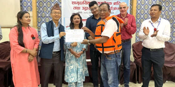 कीर्तिपुरमा बाढीजन्य विपद्लक्षित ५ दिने उद्धार तालिम सम्पन्न