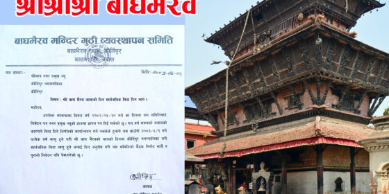 भाद्र १ गते बाघभैरव जात्राको दिन कीर्तिपुरमा सार्वजनिक विदा दिन माग