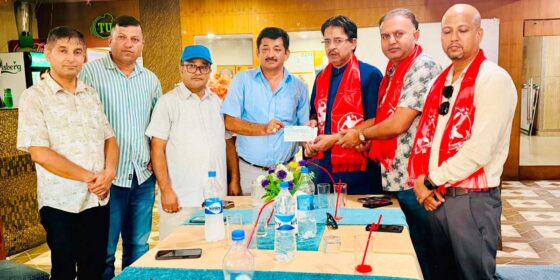 सातौं झापा गोल्डकपलाई अन्तर्राष्ट्रिय झापाली समाजद्वारा रु. ४ लाख सहयोग