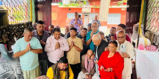 विष्णुदेवी मन्दिर पुननिर्माण गर्न क्षमापुजा सम्पन्न