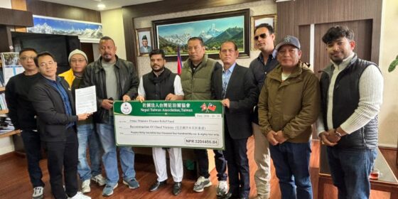 भोटेकोशी हिमबाढी प्रभावितका लागि ताइवानका नेपालीद्वारा ३२ लाख सहयोग